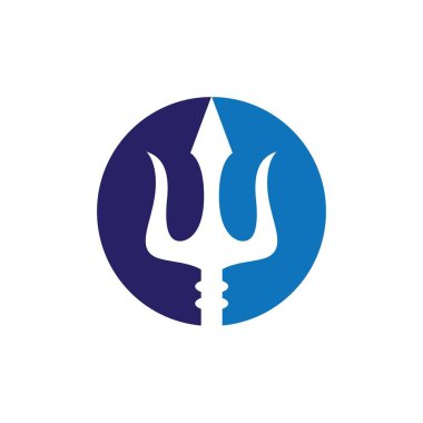 Trident Logo Şablon vektör simgesi