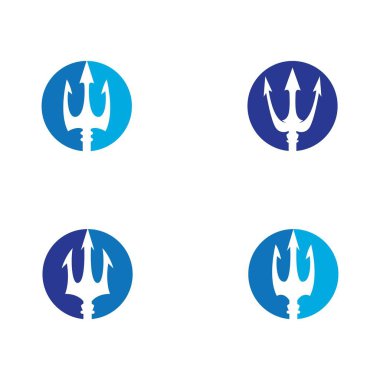 Trident Logo Şablon vektör simgesi