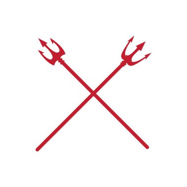 Trident Logo Şablon vektör simgesi