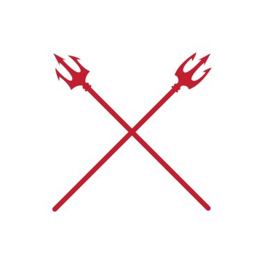 Trident Logo Şablon vektör simgesi