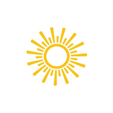 Güneş illüstrasyon simge vektör