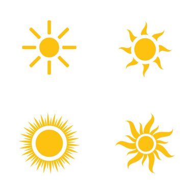 Güneş illüstrasyon simge vektör