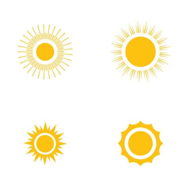 Güneş illüstrasyon simge vektör