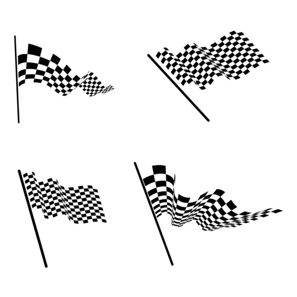 Diseño del icono de bandera de carrera — Vector de stock