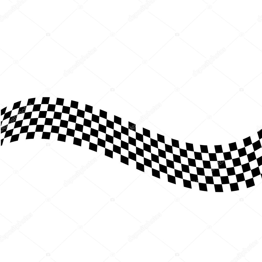 Race flag icon, simple design illustration vector