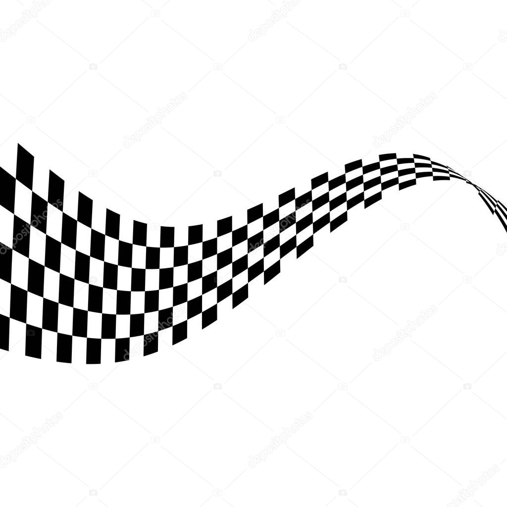 Race flag icon, simple design illustration vector