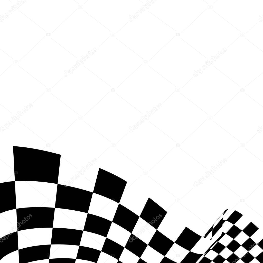 Race flag icon, simple design illustration vector