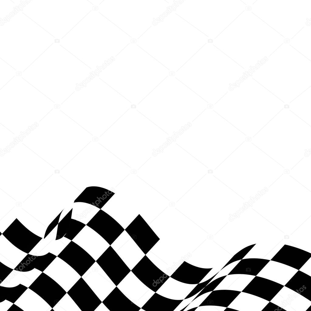 Race flag icon, simple design illustration vector