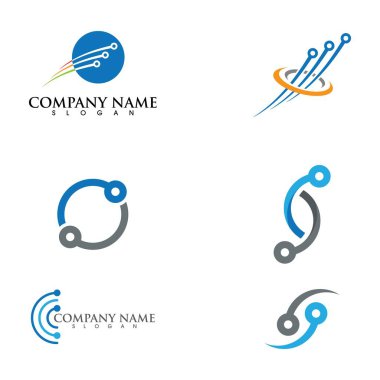 Devre logo şablonu vektörü