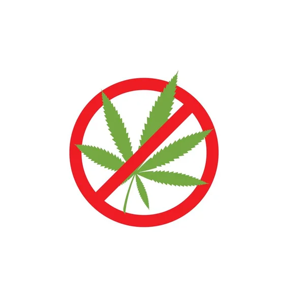 Symbol for marihuana-tegn illustrasjon – stockvektor