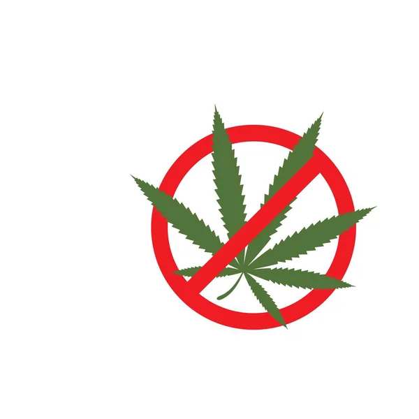 Canabis marihuana teken symbool illustratie — Stockvector