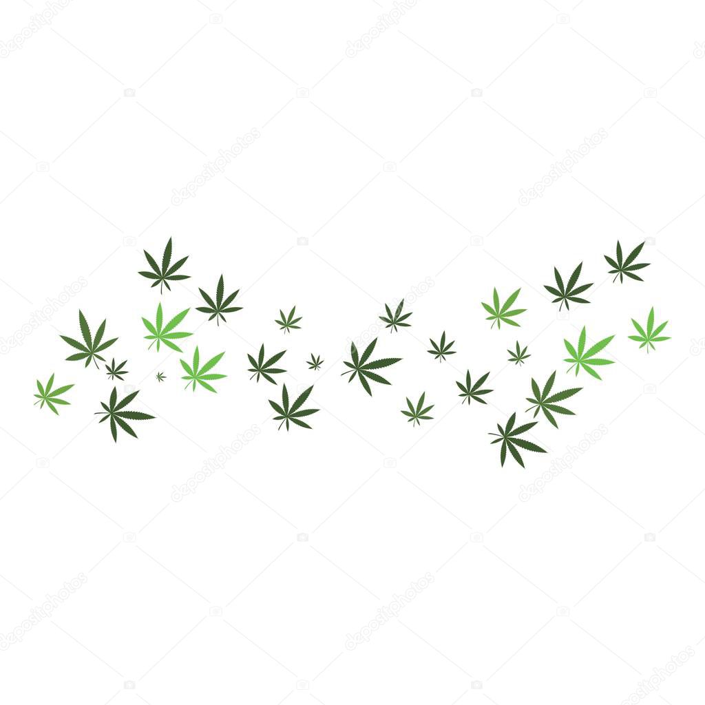 Canabis marijuana sign symbol illustration design template