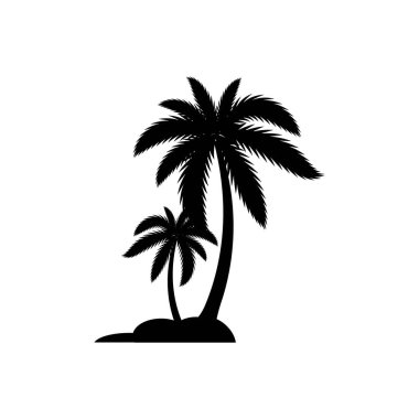 Palmiye ağacı yaz logo şablonu