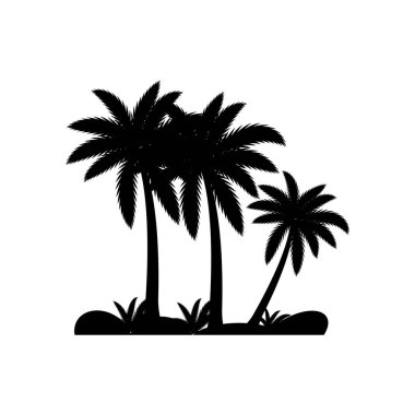 Palmiye ağacı yaz logo şablonu