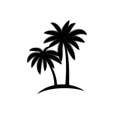 Palmiye ağacı yaz logo şablonu