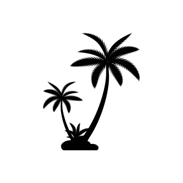 Palm tree nyári logó sablon — Stock Vector