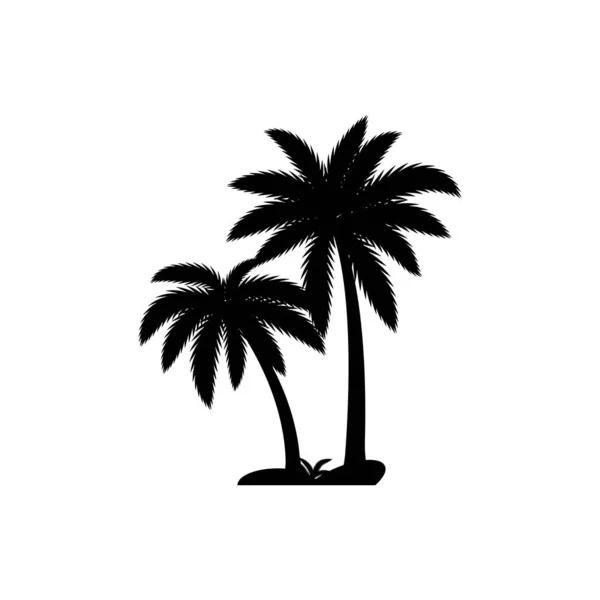 Palm tree nyári logó sablon — Stock Vector