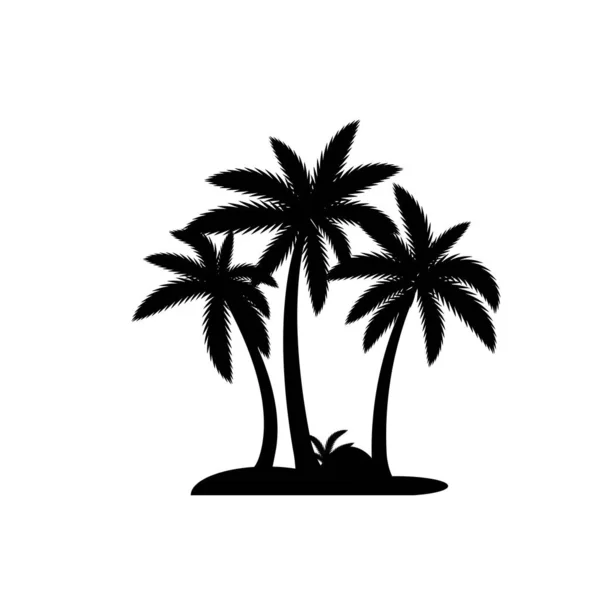 Palm tree nyári logó sablon — Stock Vector