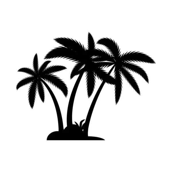 Palm tree nyári logó sablon — Stock Vector