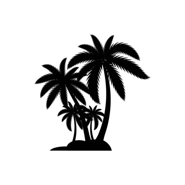 Palm tree nyári logó sablon — Stock Vector
