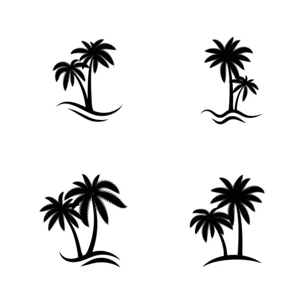 Plantilla de logotipo de verano palmera — Archivo Imágenes Vectoriales