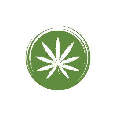 Canabis sembol illüstrasyon işareti