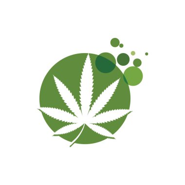 Canabis sembol illüstrasyon işareti