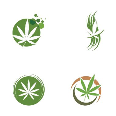 Canabis sembol illüstrasyon işareti