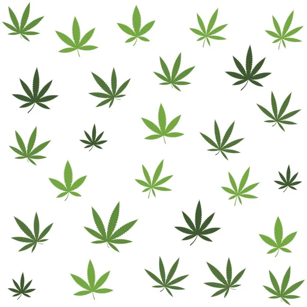 Vecteur sans couture feuille de cannabis — Image vectorielle