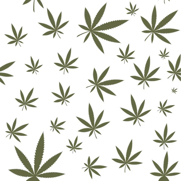 Vecteur sans couture feuille de cannabis — Image vectorielle