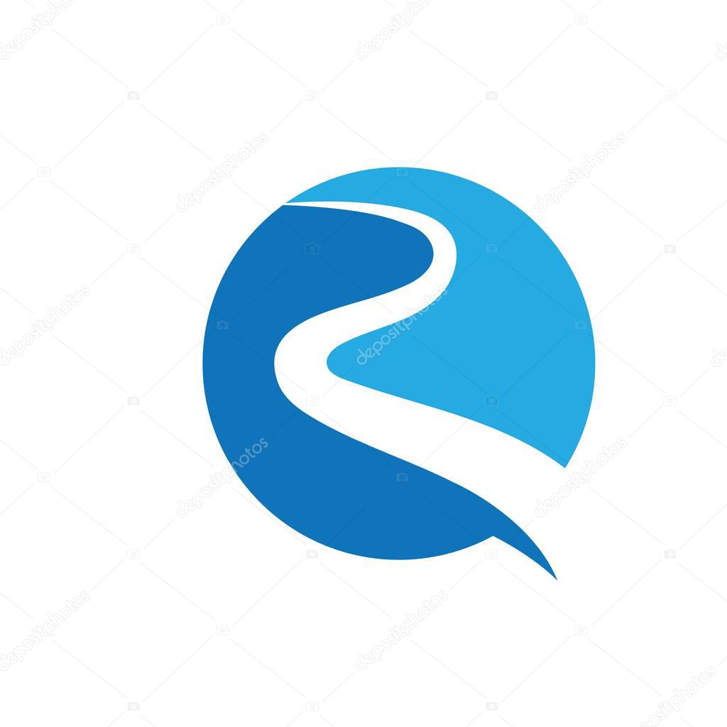 River icon vector illustration design template