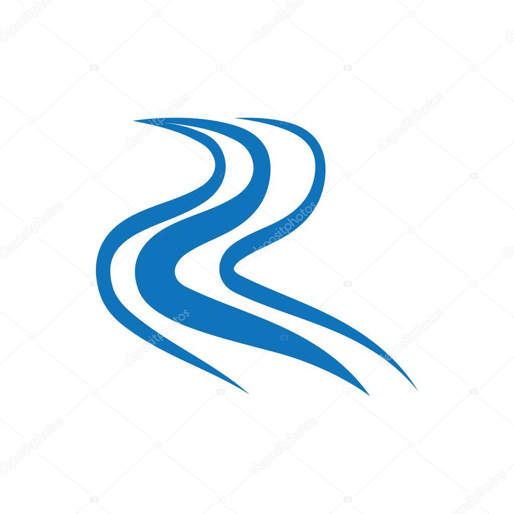River icon vector illustration design template