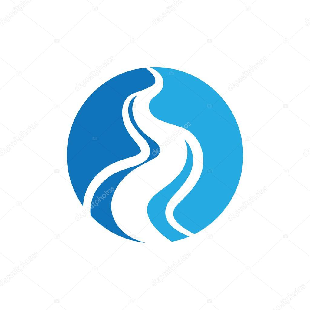 River icon vector illustration design template