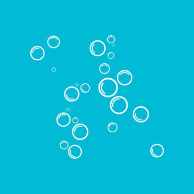 Kabarcıklı su vektör illüstrasyonu
