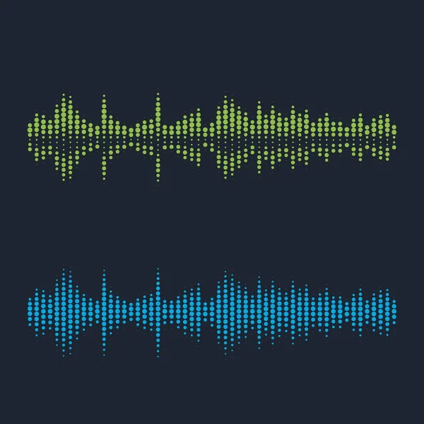 Звукові хвилі Векторні ілюстрації — стоковий вектор