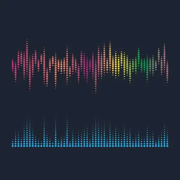 Sound waves vector illustration — Stock Vector