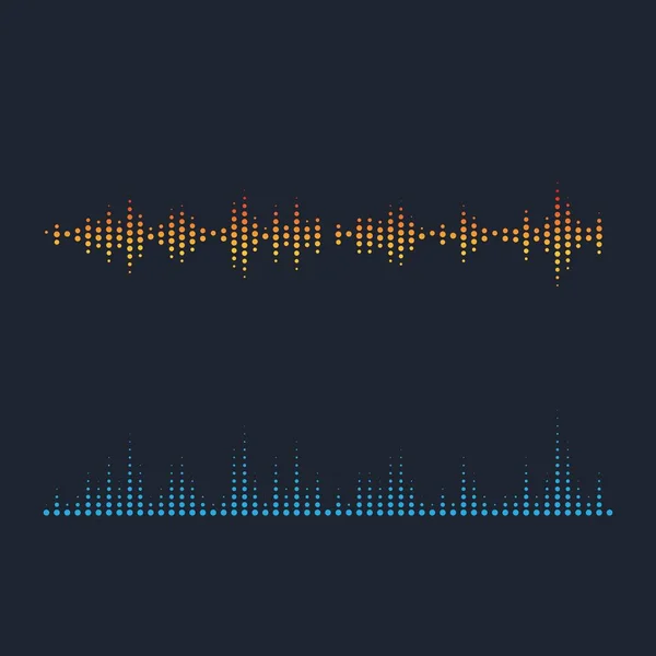 Векторная иллюстрация звуковых волн — стоковый вектор