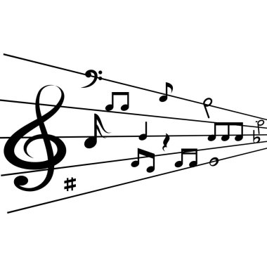 Not simge vektör illüstrasyon tasarımı