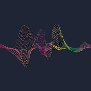 Ses dalgaları illüstrasyon vektör