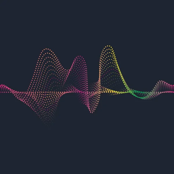 Sound waves vector illustration — Stock Vector