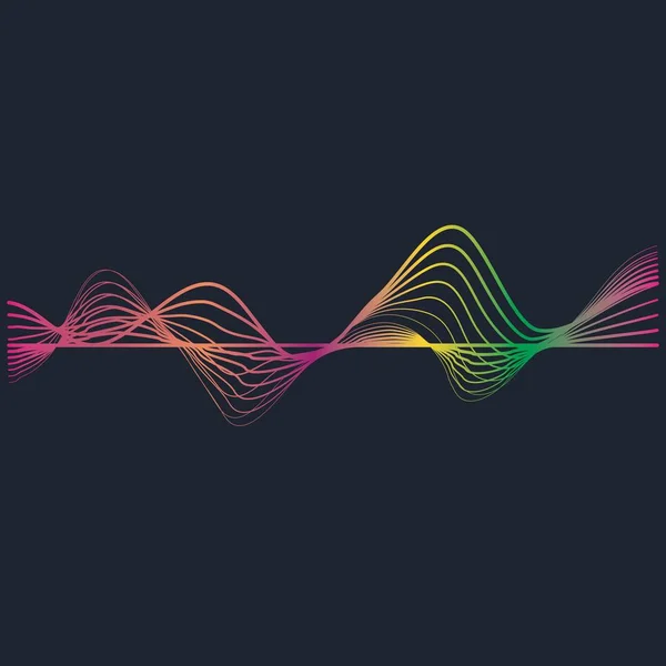 Sound waves vector illustration — Stock Vector