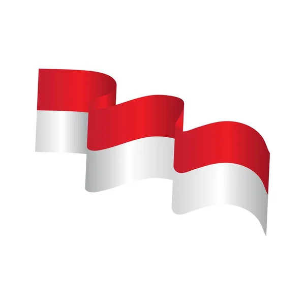 Векторная иллюстрация флага Индонезии — стоковый вектор