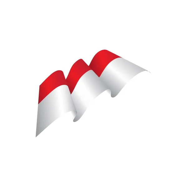 Vlag van Indonesië vector illustratie — Stockvector