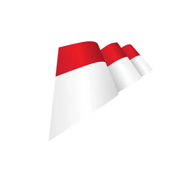 Vlag van Indonesië vector illustratie — Stockvector