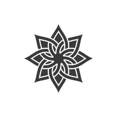 Güzellik çiçek vektör simgesi tasarımı