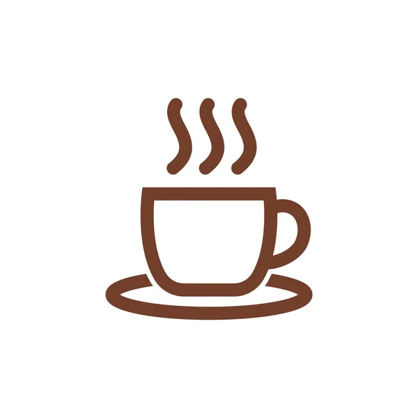 Modelo de logotipo copo de café —  Vetores de Stock