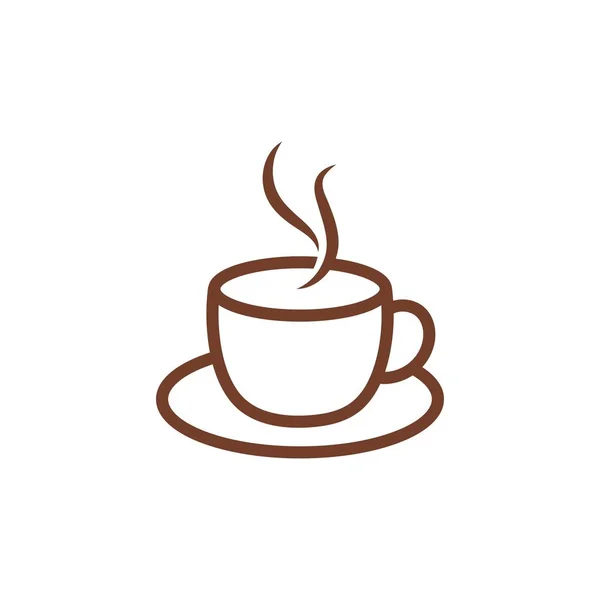 Plantilla logo taza de café — Vector de stock