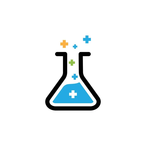 Plantilla de icono de laboratorio médico de salud — Vector de stock