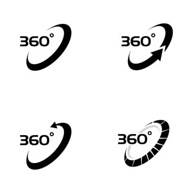 360 Degree View Related Vector Icons clipart