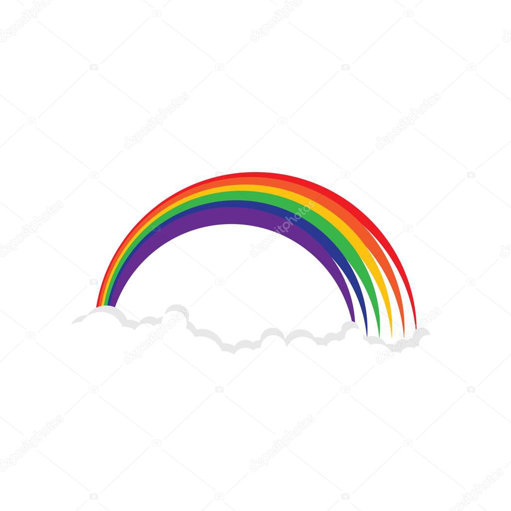 Rainbow beauty icon template